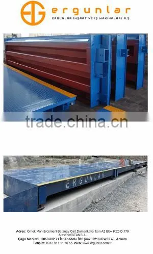 ERGUNLAR INC. 4 X 26 MT 40 TONS Electronic/Digital Truck Scale/Weighbridge