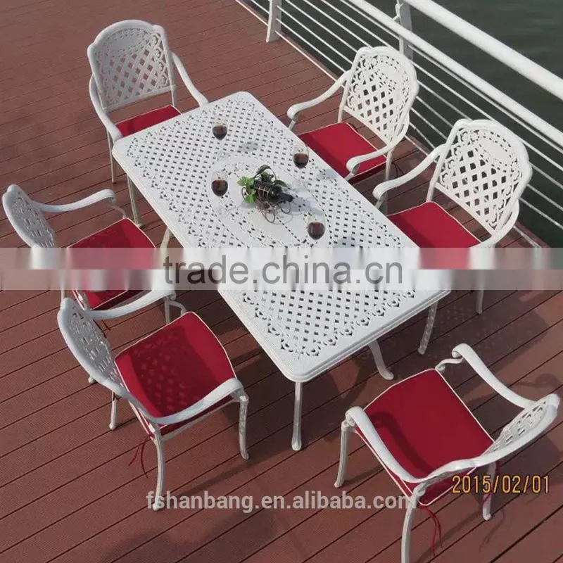 wrought iron garden dining table chair furniture set