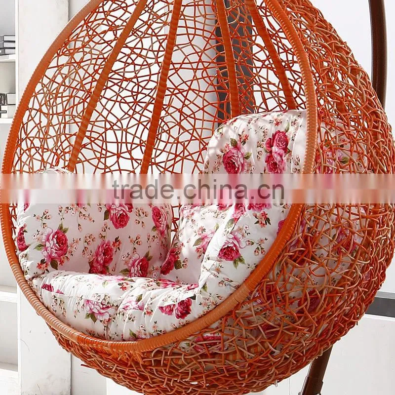 Rattan Resin Wicker Hanging Indoor Swing Chair with Stand