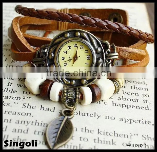 Fashion Classic Elegant Leather Watch Straps Wholesale Roma Number Dial Quartz Woman Watch