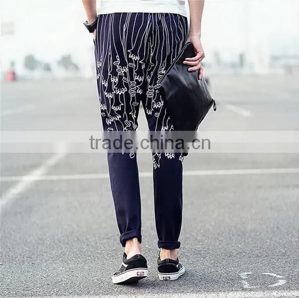 Special manufacture cotton men's slim casual trousers