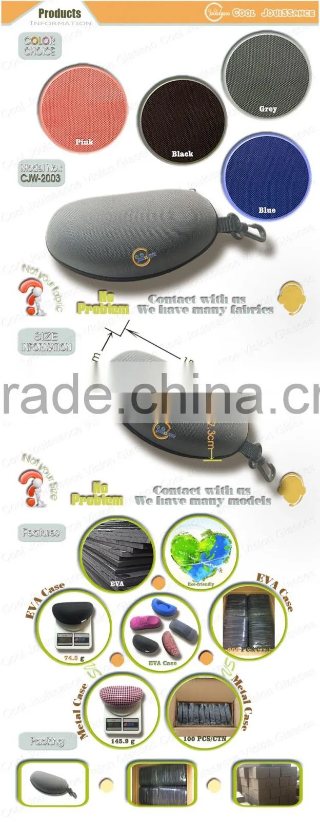 Eyewear sample cases best selling high quality indestructible eyeglasses box