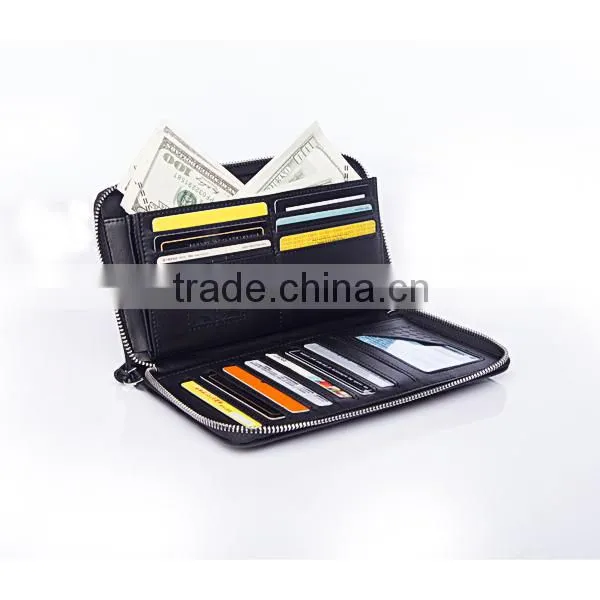 Top layer fashion genuine cow-hide classic long new wallet