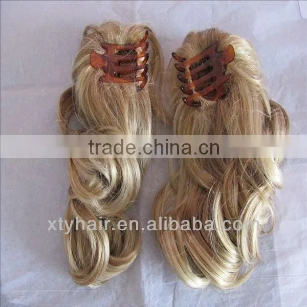 fashion hair extension with plastic comb