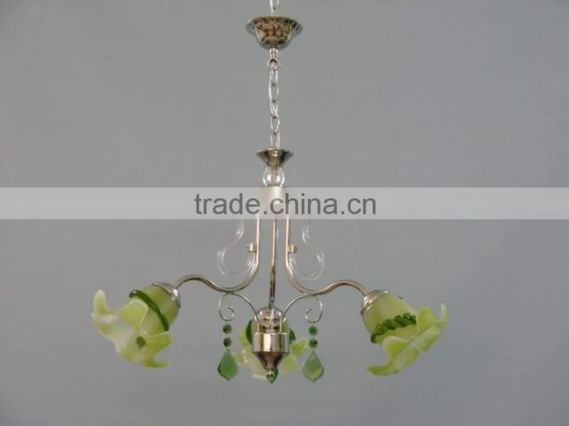 Green Retro Vintage Home Decor Flower Chandelier with China Export Factory