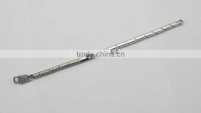 Shiny High Polished Silver Biker Chain Bracelet Stainless Steel Jewelry