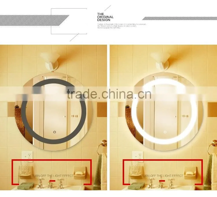 With the light mirror/Defend bath cosmetic mirror bathroom LED lights/ hanging hangs anti-fog mirror wall lamp