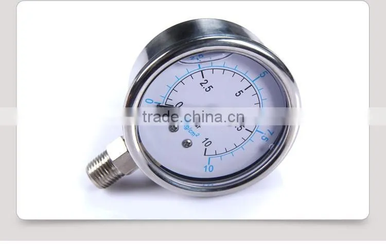 Glycerin Silicon Liquid Oil Filled Bourdon Tube Pressure Gauge