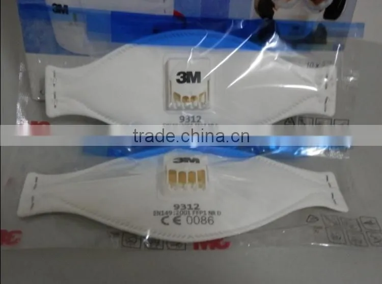 EN149:2001 FFP1 3M face mask with valve, 3M 9312 FFP1 disposable mask