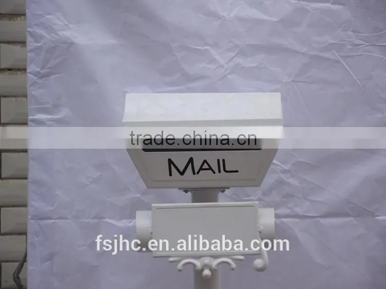 Foshan JHC-1024B Post Mounted Aluminum Mailbox/Durable Decorative Letterbox/Outdoor Lockable Standing Postbox For Garden