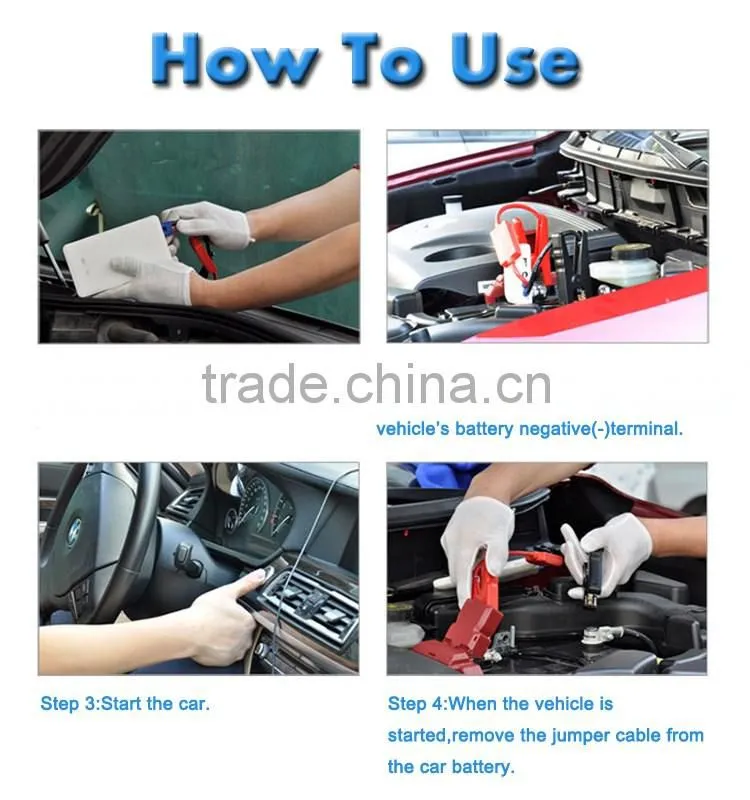 Multi-function emergency 5400mah portable car jump starter power bank