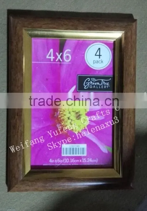 2016 hot sale 5x7 4x6 8x10 20x30 gold ps picture frame customize