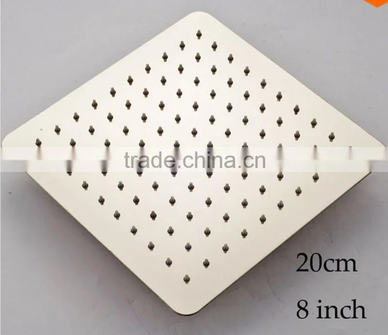 8inch Ultra Thin Brushed Nickel Ceiling Mounted Rain Shower Head Stainless Steel
