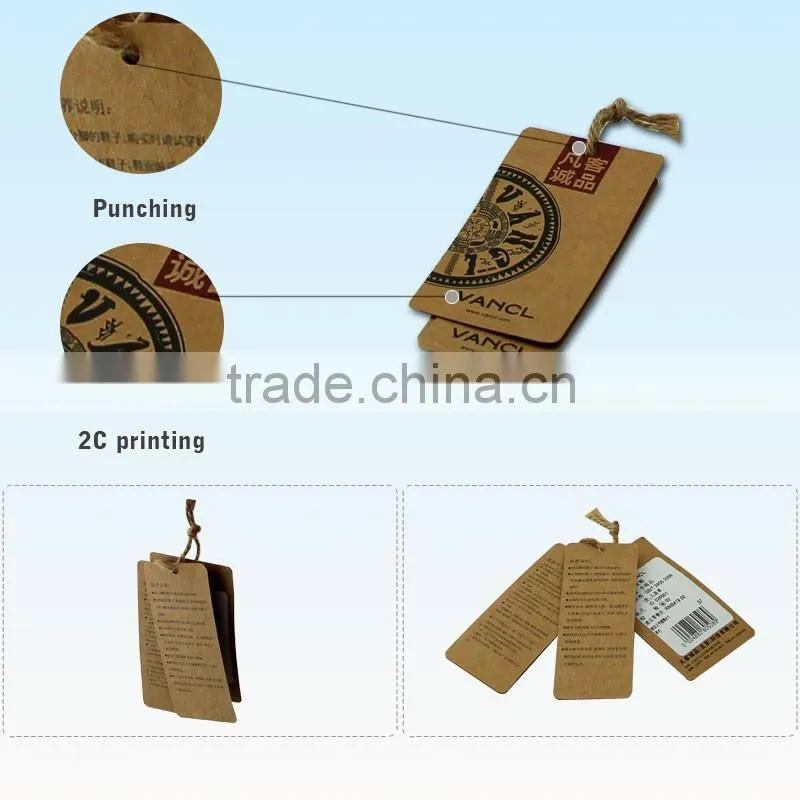 China OEM Printed Garment Paper Hangtag