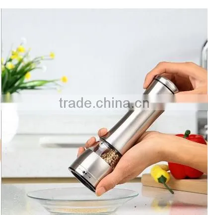 Brand New Electrical Stainless Steel Salt/Pepper Mill