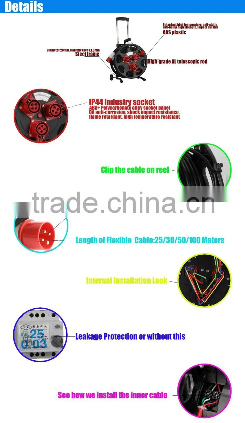 Empty cable reel or with 100m cable for sale