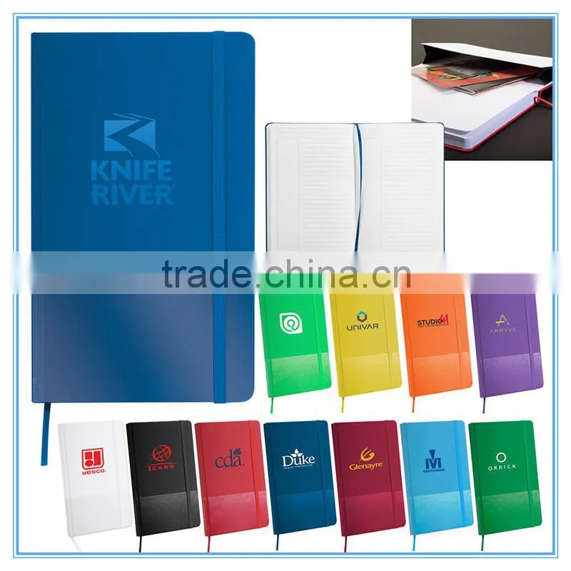 black art paper cover notebook with pen