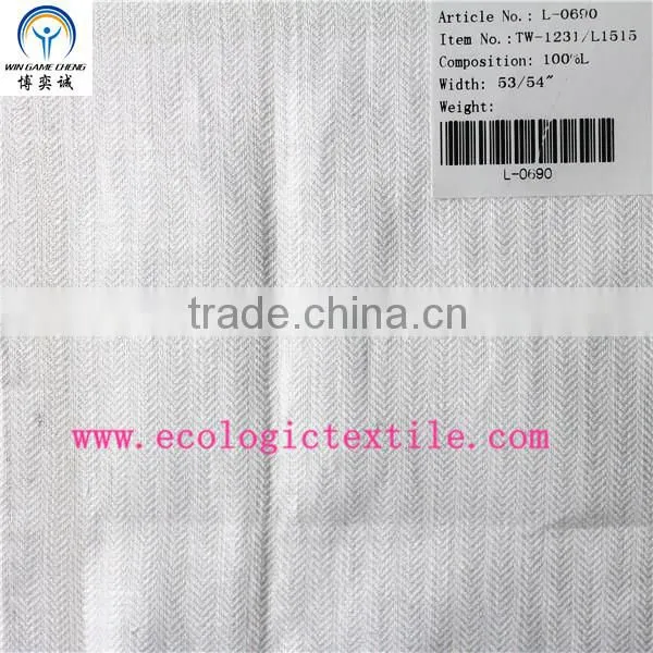 15*15 pure linen twill fabric