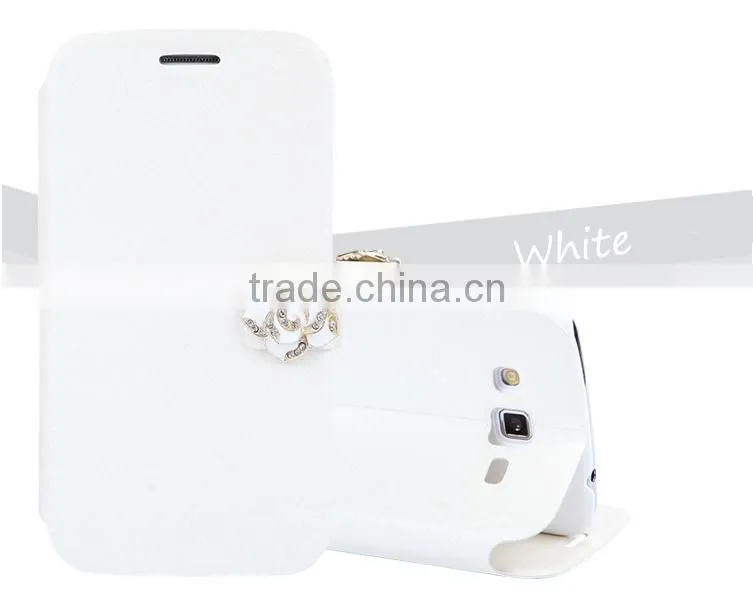 Silk Pattern Flip Leather Case With Card Slot Phone Case Wholesale For Samsung Grand 2