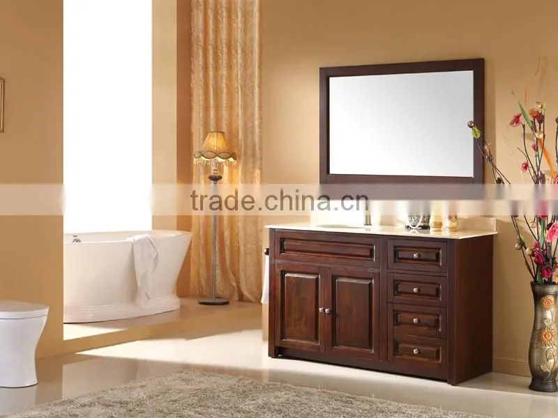 Solid Wood Bathroom Vanity European Style Cabinet for Sale 3007L