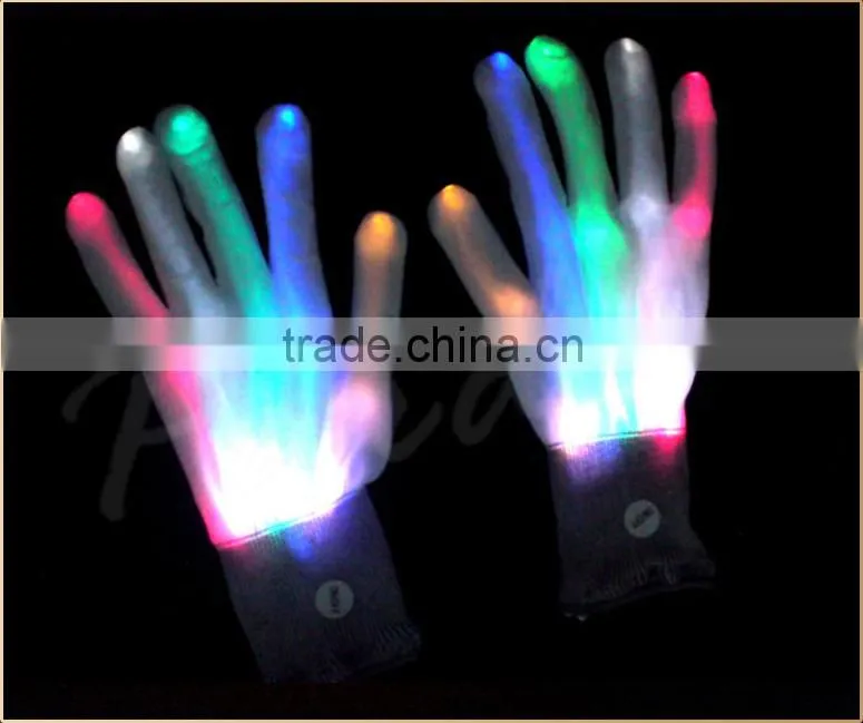 Custom led light gloves wholesale china with logo printing