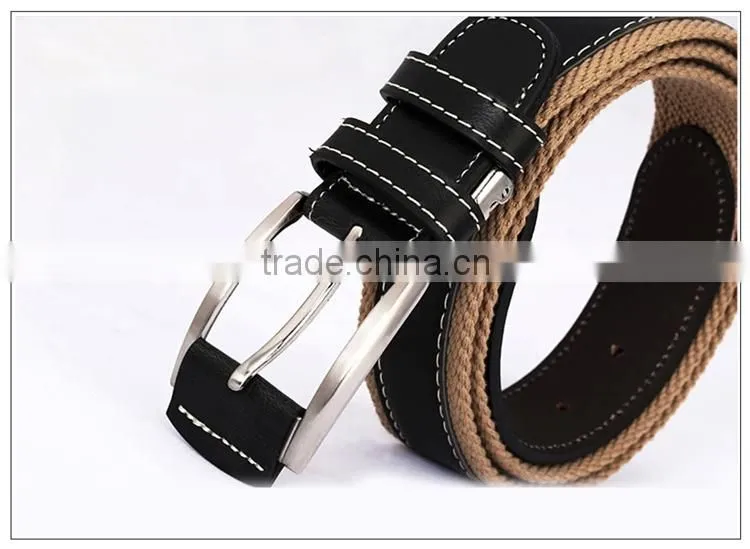 Custom belt cowhide leather belt canvas belt