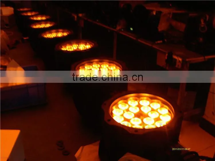 Make in china waterproof outdoor 18*15w RGBWA 5 in 1led par light