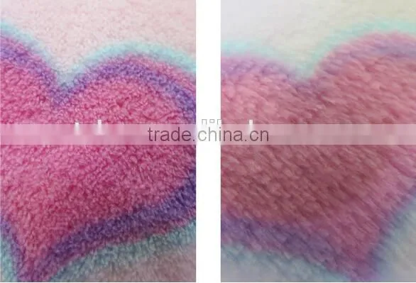 Rotary printed color of cral fleece blanket