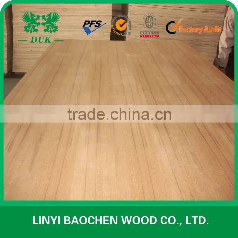 2.5mm-18mm teak fancy mdf /teak veneer MDF Q/C , C/C