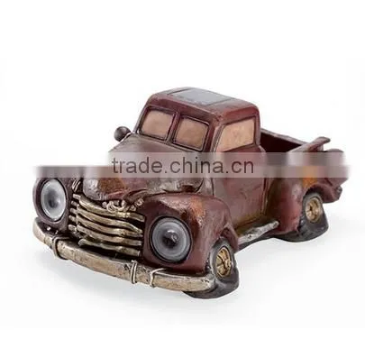 Resin Solar Vintage Pick-Up Truck Garden And Path Light