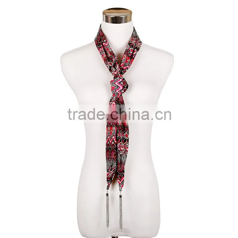 Fashion Women lady retro Bohemian soft frayed scarf