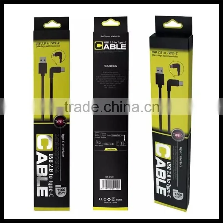 2016 Latest hot selling Usb 2.0 Vertical Type C data cable For Letv mobile phone