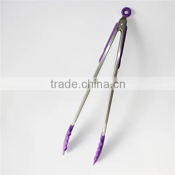 High quality hot sale food silicone tongs