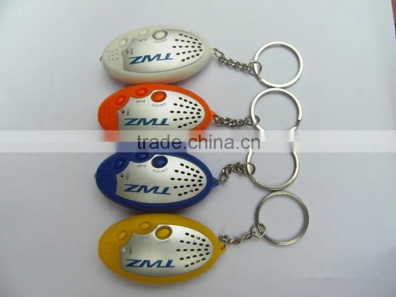 Portable voice recorder LED keychain, promotional gift company exhibition mall activities