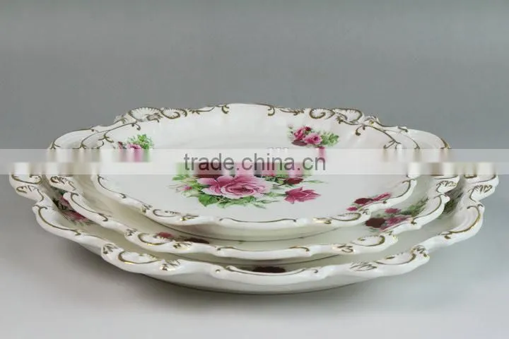 various certificates ceramic plate ,cheap porcelain plate with custom desgin,wholesale plates serving dishes for daily used.