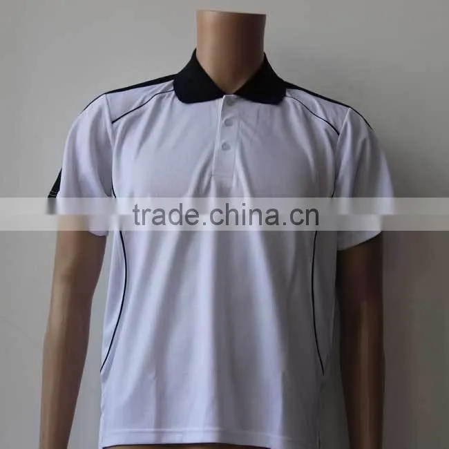 sports wear fabric 100% polyester white fast dry polo shirt polo t shirt china factory