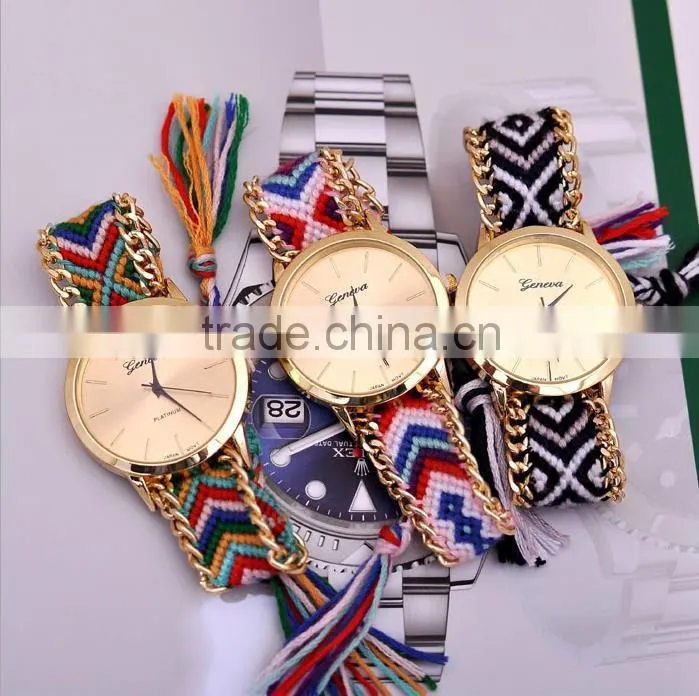 Knit bracelet watch