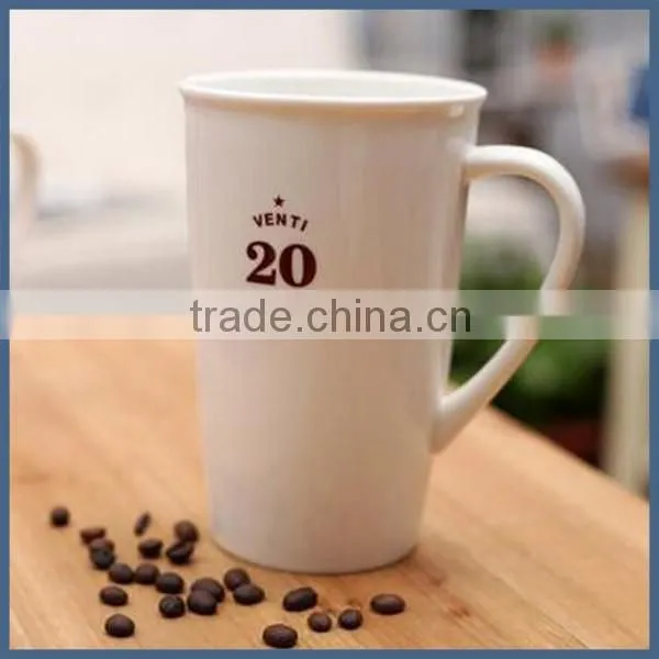 White blank high capacity glossy 20oz ceramic porcelain mug