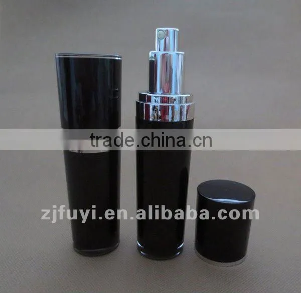 Plastic Cosmetic Packaging, Taper-shaped Acrylic Cream Jar and Lotion Bottle with Pump