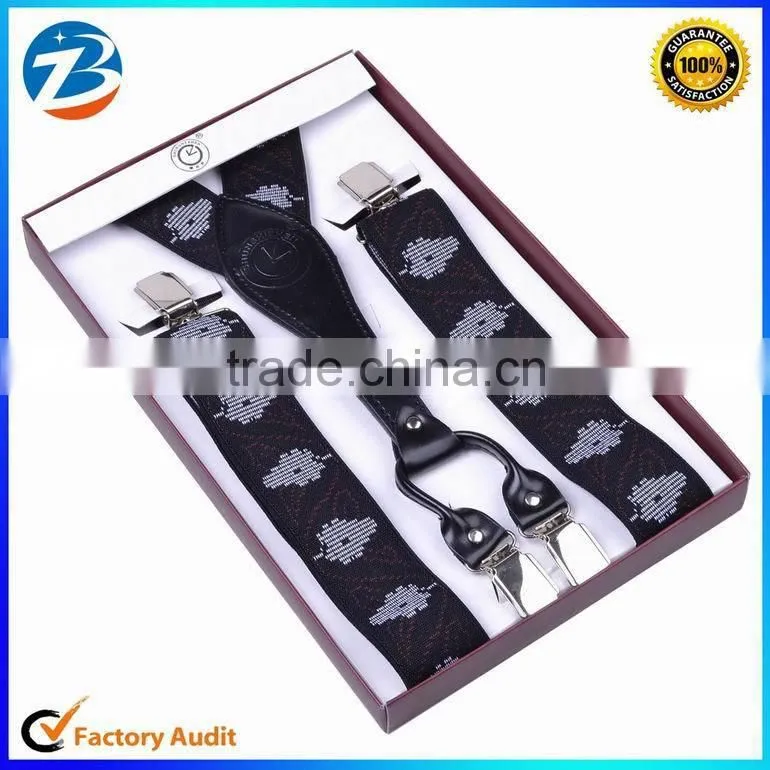 Hot Promotional Gift Jacquard Design Mens Suspender