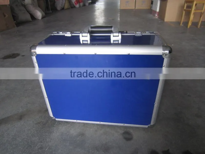 Light blue design with wheels aluminum trolley tool box