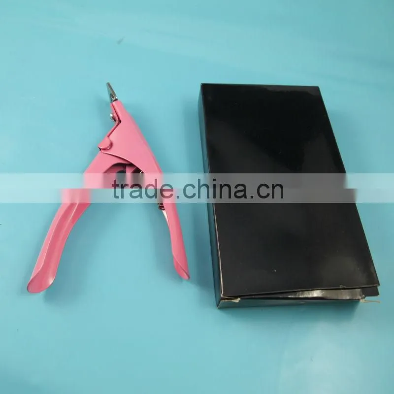Pink colored Spray paint nail tip cutter