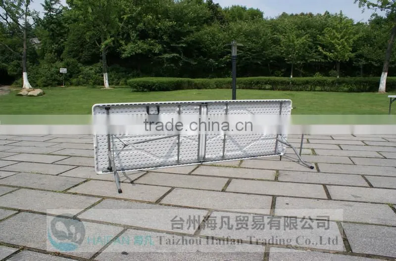 240cm plastic folding in half table for restaurant and hotel/office table for meeting or study