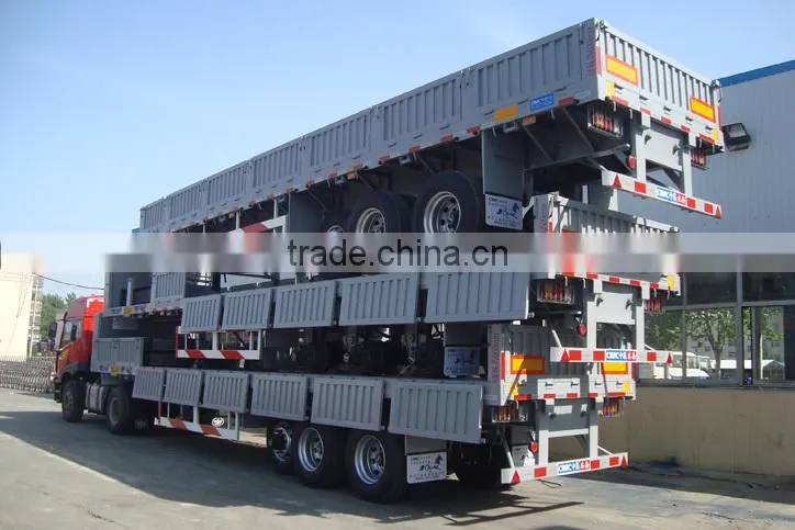 CIMC Triangle Tyre/BPW Axle Side Wall Flatbed Semi Trailer Sales Vietnam