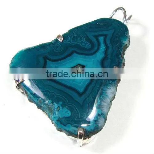 925 Stamped Sterling Silver Citrine Semi Precious Gemstone Pendant