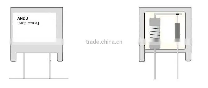 Chinese supplier:thermal fuse built-in resistor