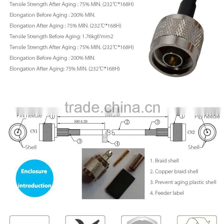 Copper High And Low Temperature resistant Telecom RF Feeder Cable