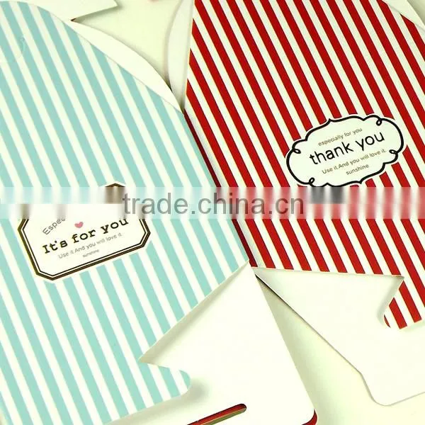 Cute Stripe and Heart Wedding Paper Box