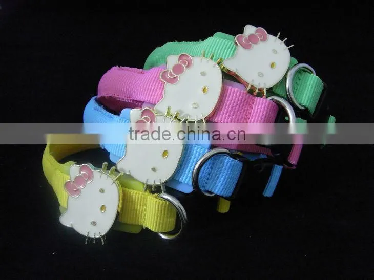 small cute silicone dog & cat led collar