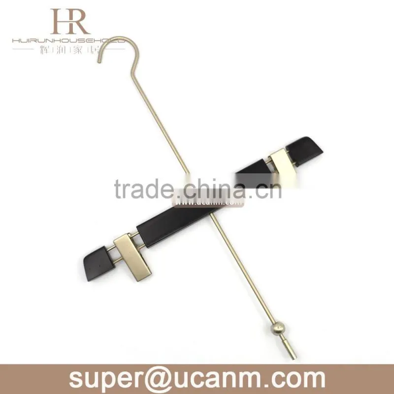 HRW-U36GB luxury lotus wood skirt hanger with long hook